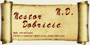 Nestor Dobričić vizit kartica